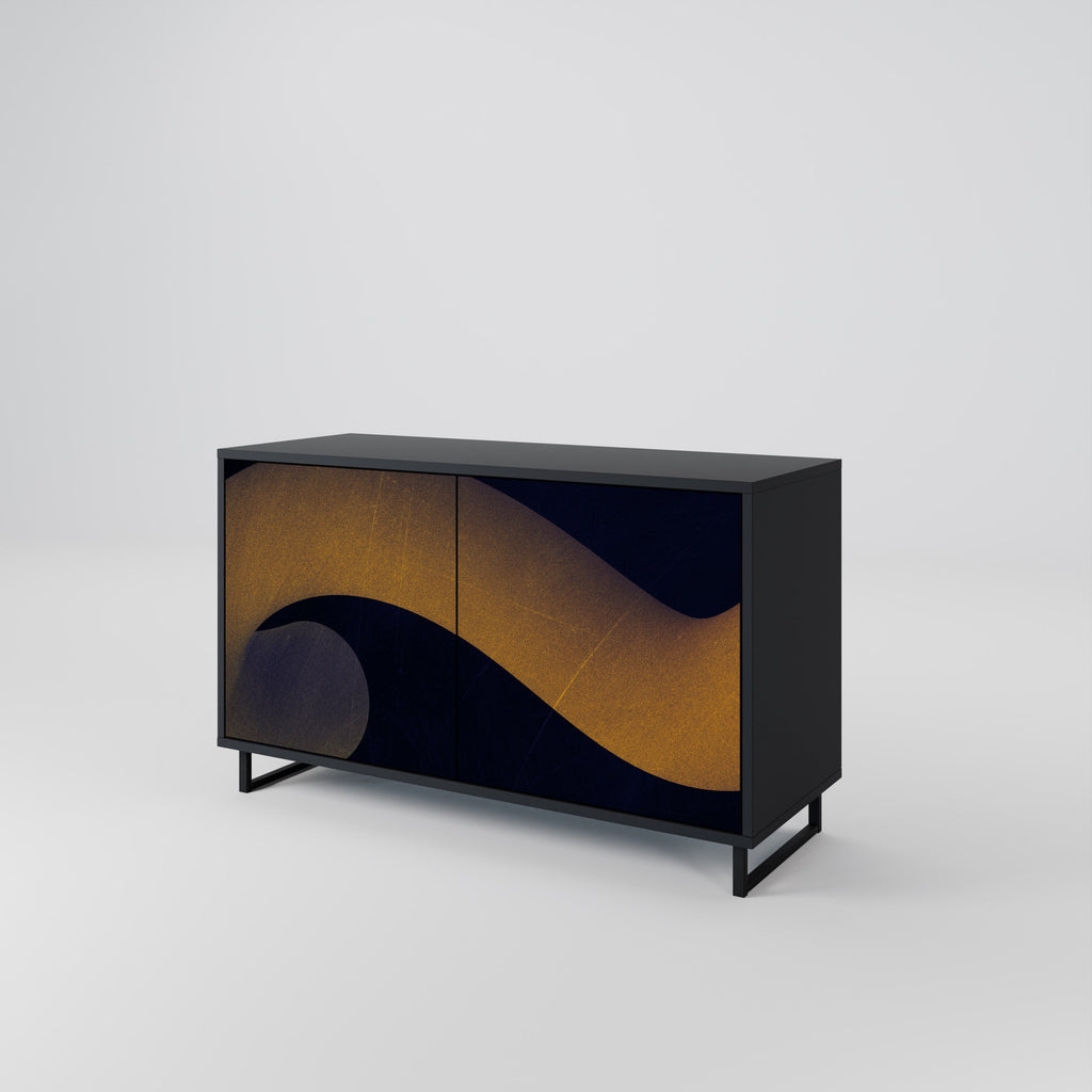 HOLLOW TIME 2-Door Sideboard in Black Finish