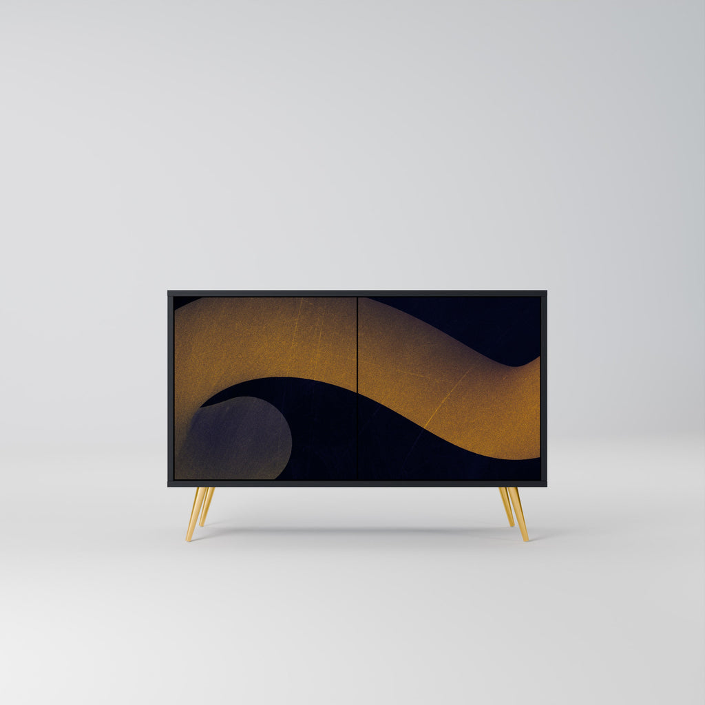 HOLLOW TIME 2-Door Sideboard in Black Finish