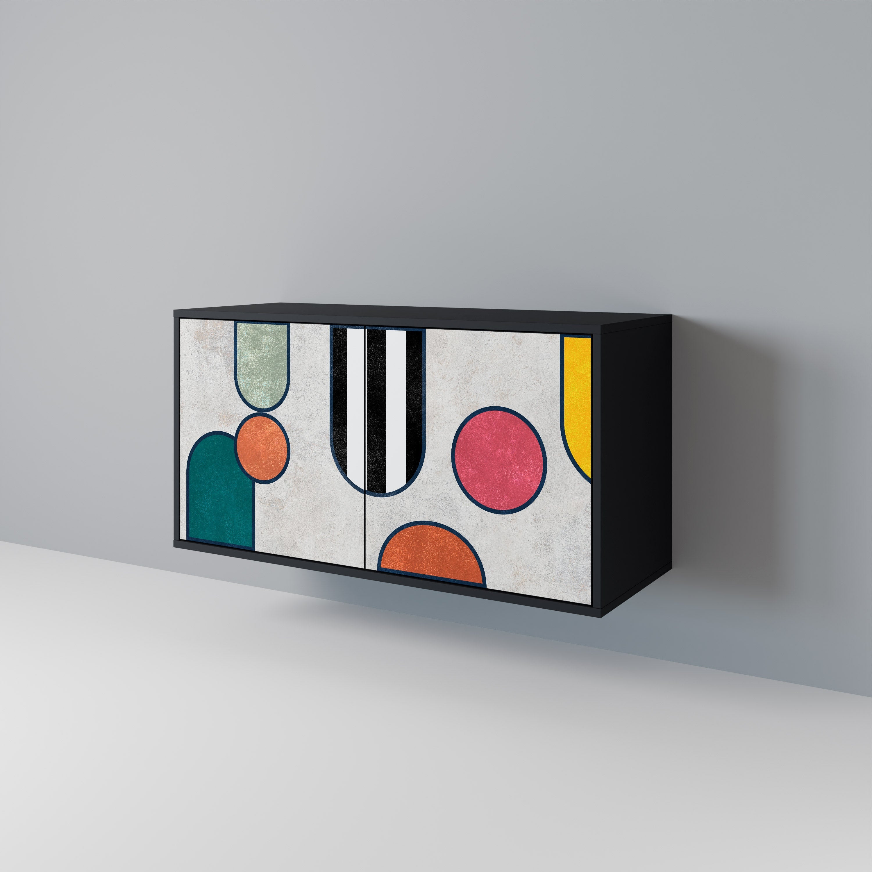 COOL STORY 2-Door Sideboard in Black Finish