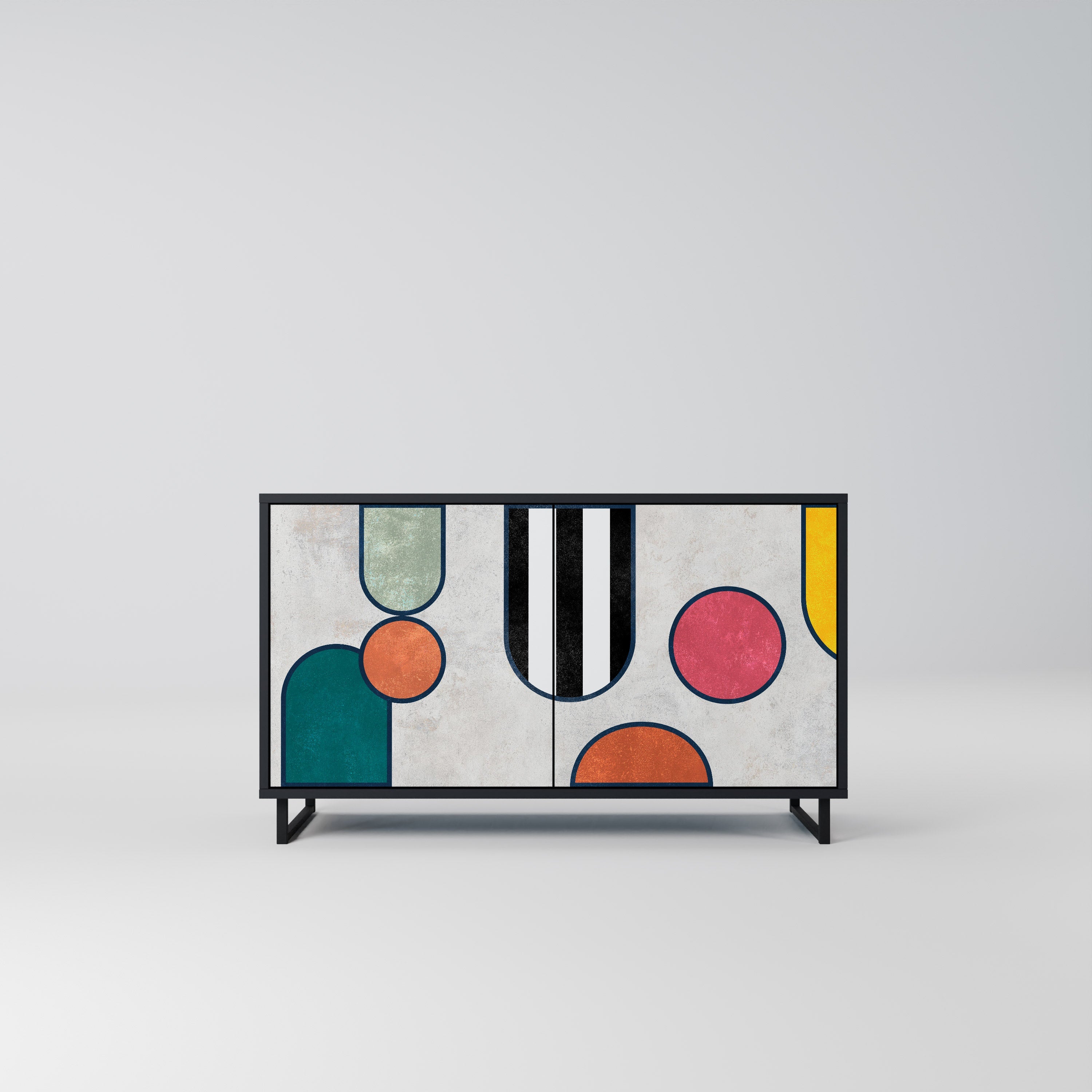 COOL STORY 2-Door Sideboard in Black Finish