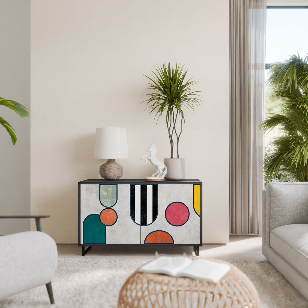 COOL STORY 2-Door Sideboard in Black Finish