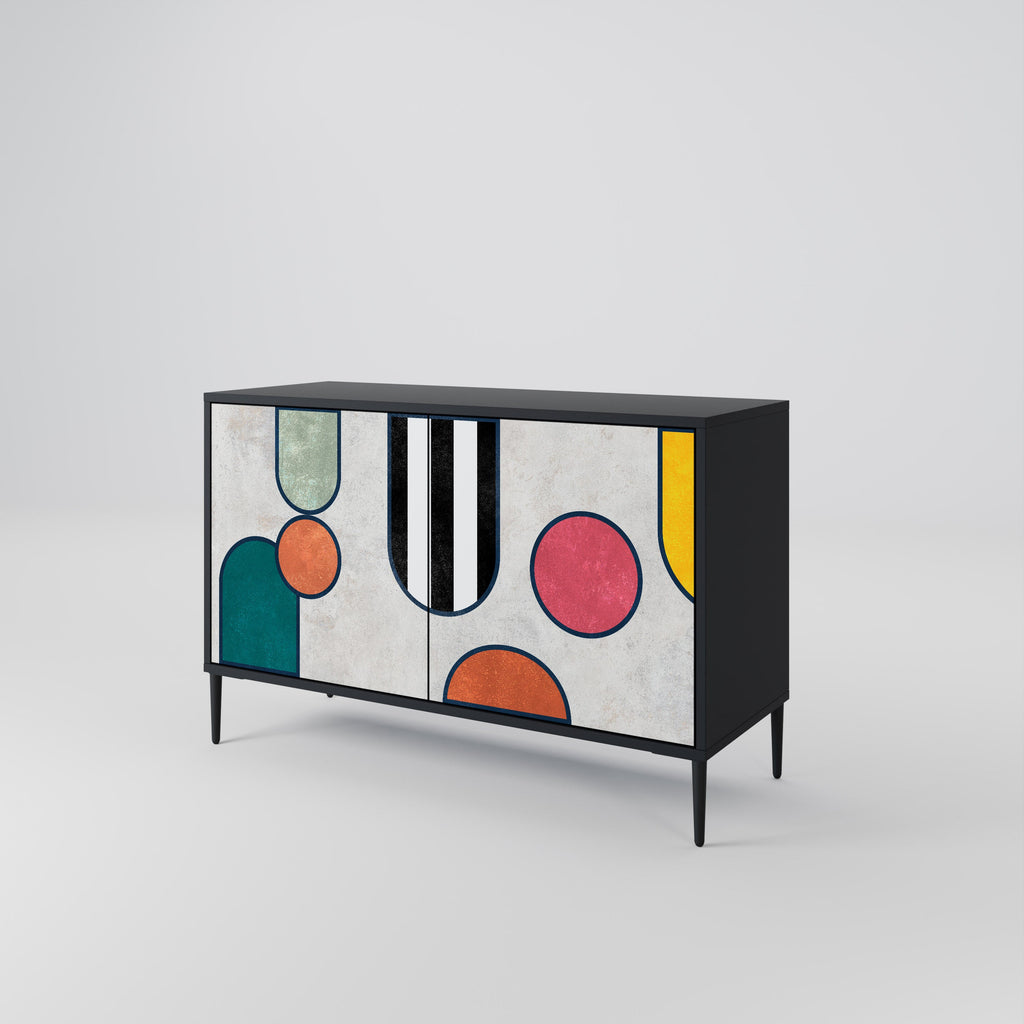 COOL STORY 2-Door Sideboard in Black Finish