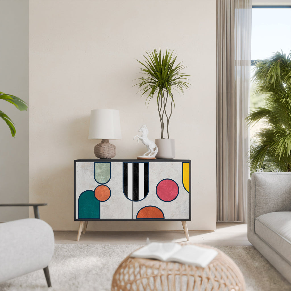 COOL STORY 2-Door Sideboard in Black Finish