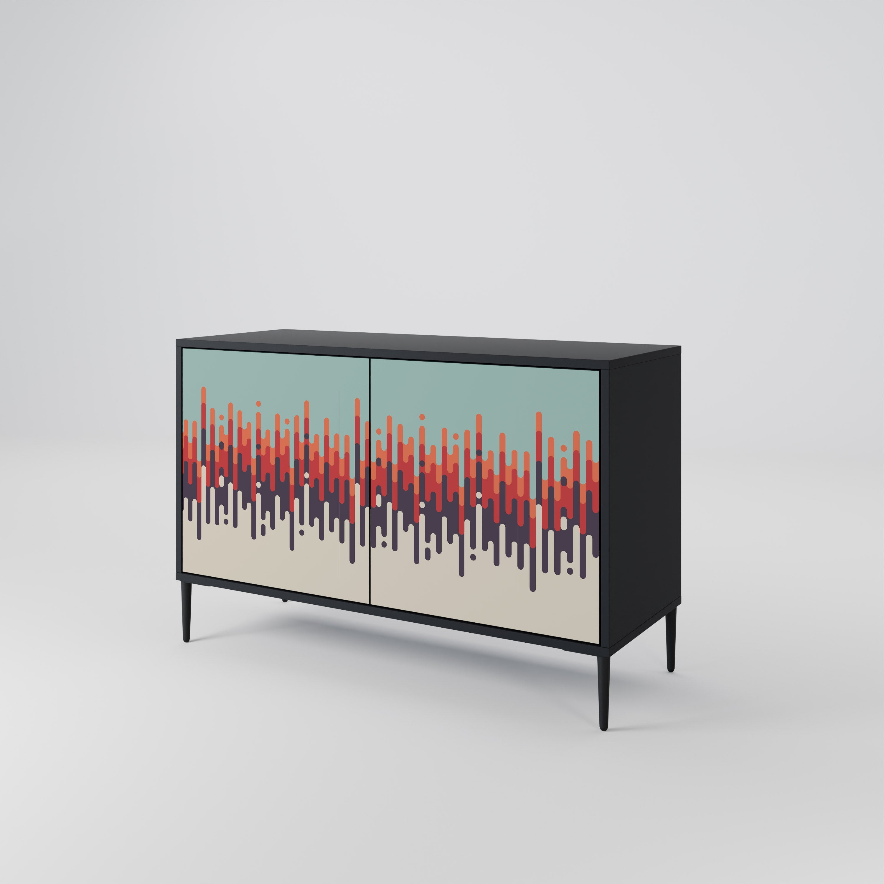 CHROMA CONTOURS 2-Door Sideboard in Black Finish
