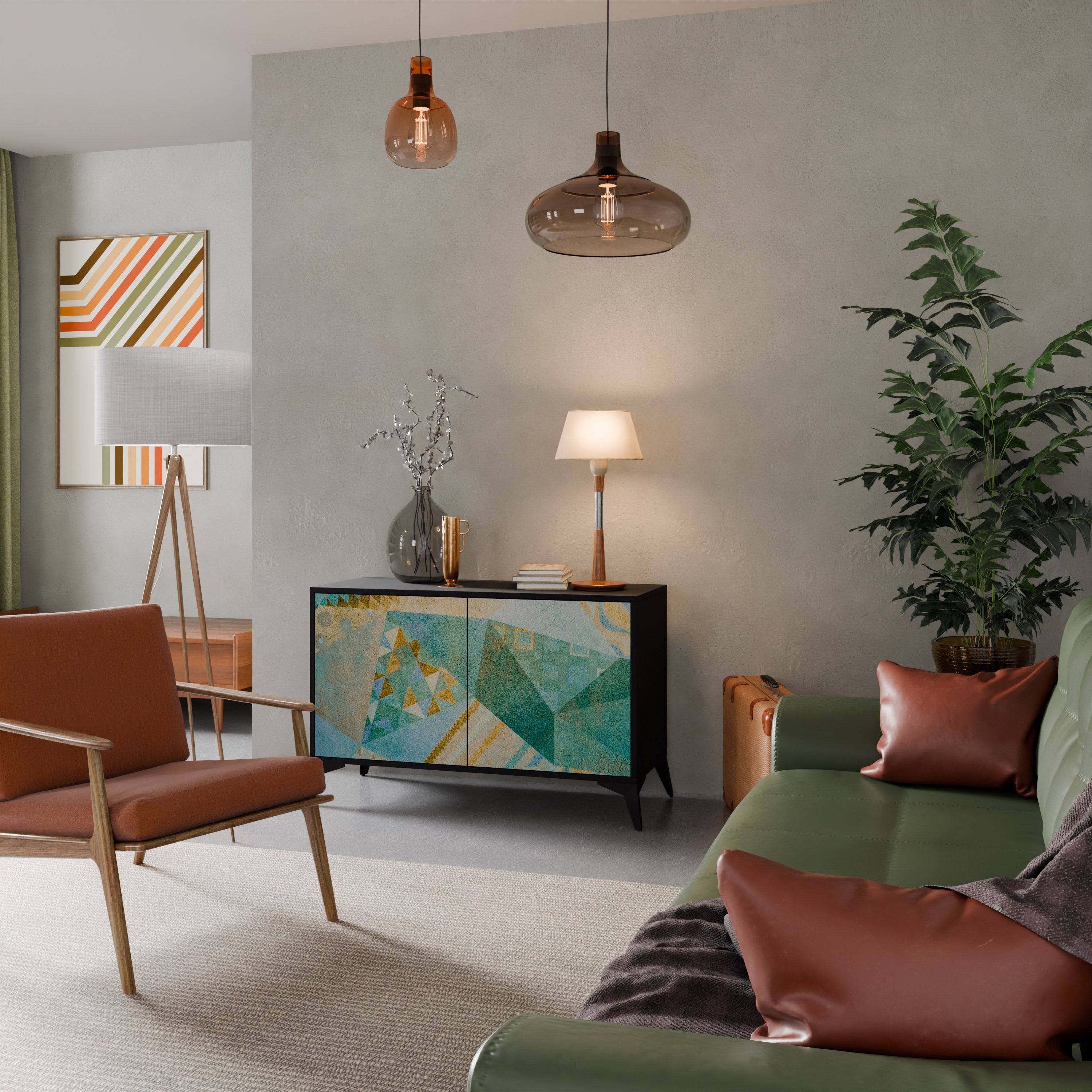 SPECTRUM SPLENDOR 2-Door Sideboard in Black Finish