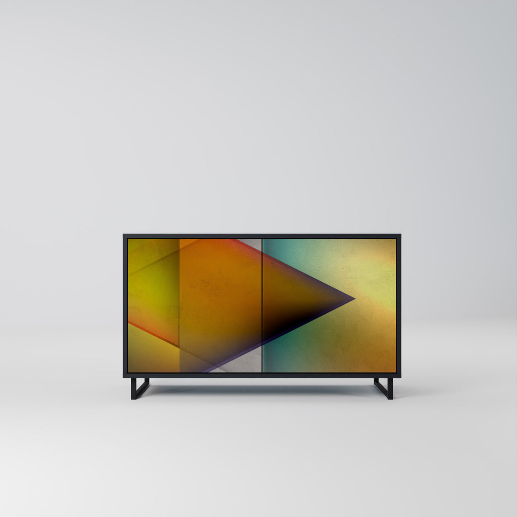 PIERCING SHARPNESS 2-Door Sideboard in Black Finish