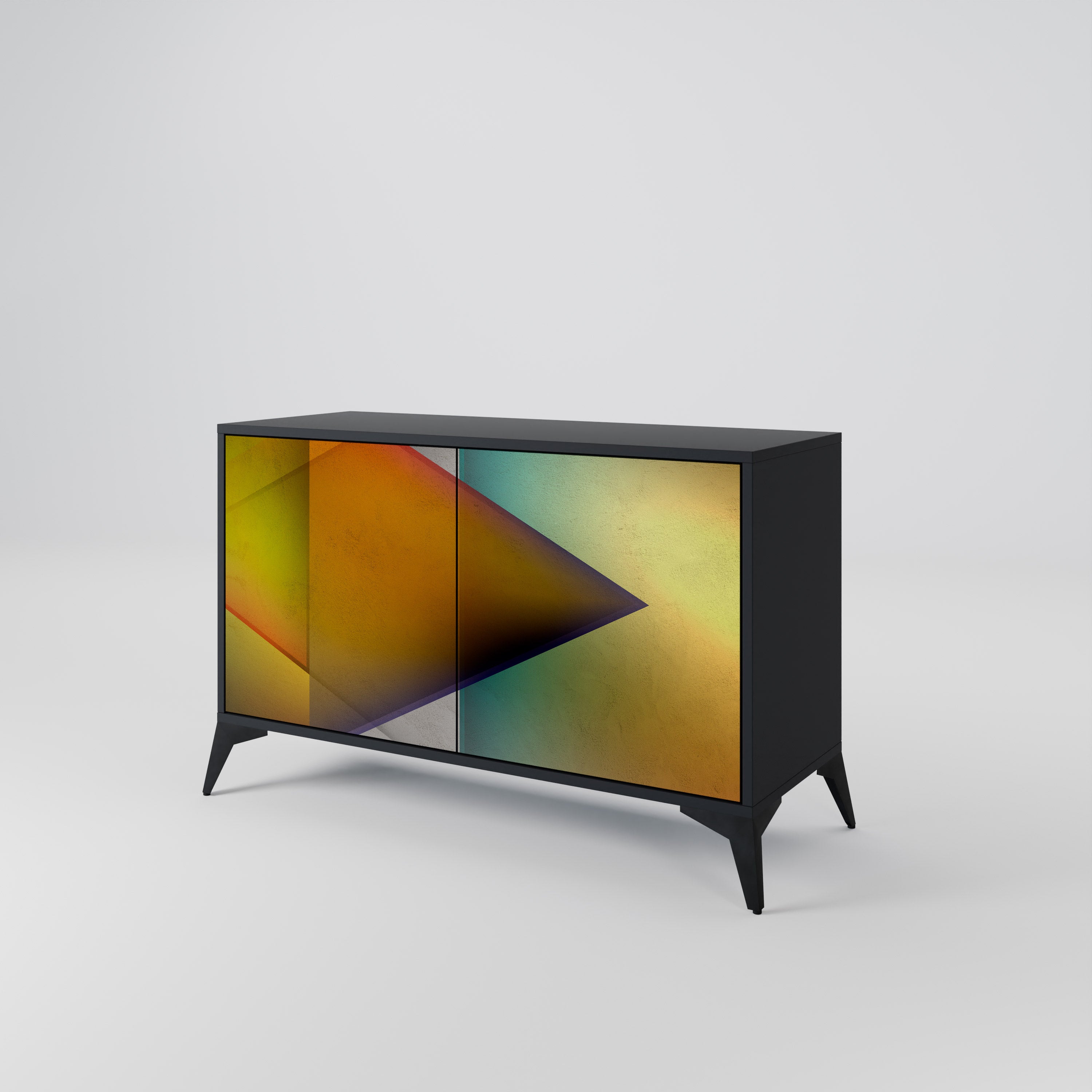 PIERCING SHARPNESS 2-Door Sideboard in Black Finish