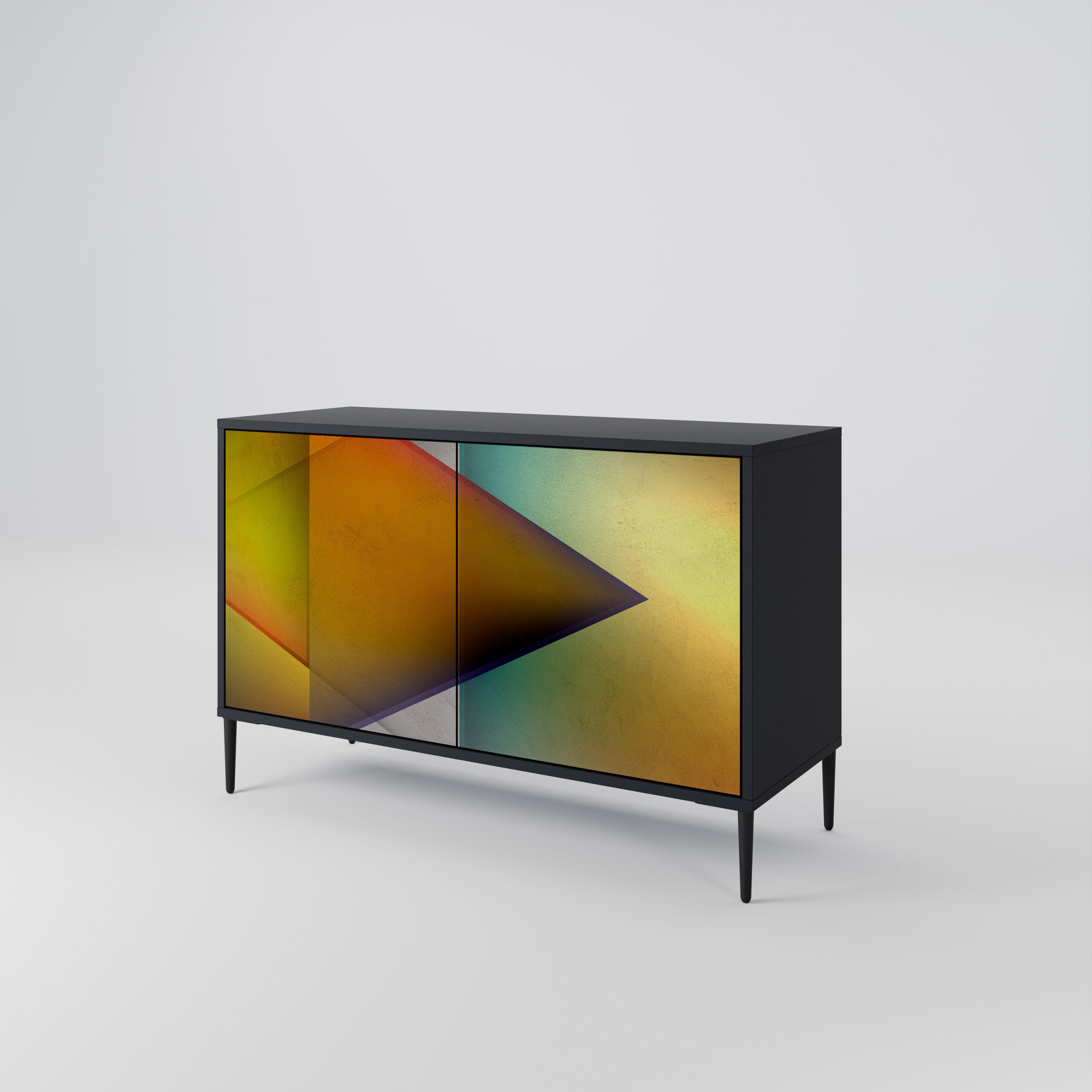 PIERCING SHARPNESS 2-Door Sideboard in Black Finish