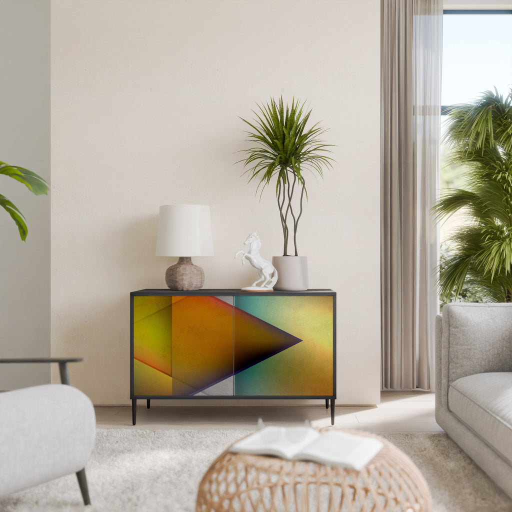 PIERCING SHARPNESS 2-Door Sideboard in Black Finish