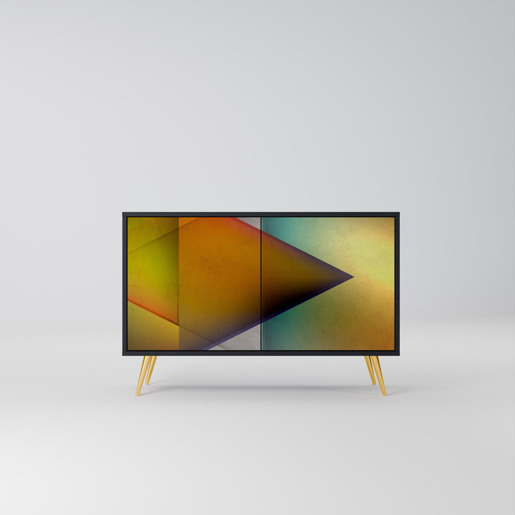 PIERCING SHARPNESS 2-Door Sideboard in Black Finish