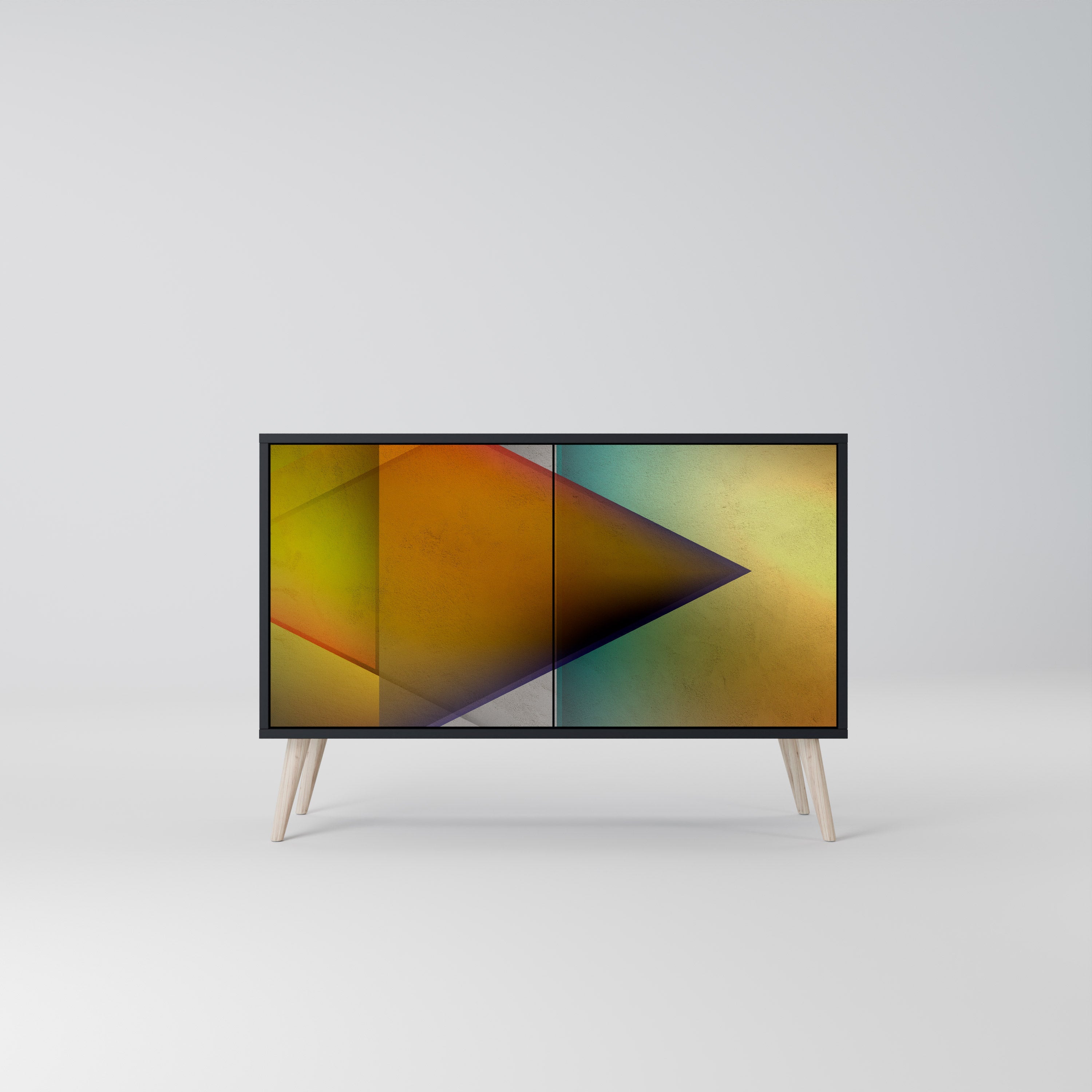 PIERCING SHARPNESS 2-Door Sideboard in Black Finish