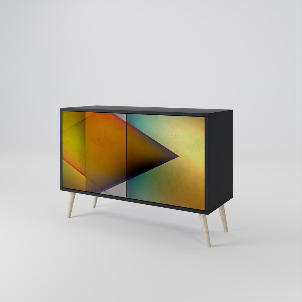 PIERCING SHARPNESS 2-Door Sideboard in Black Finish