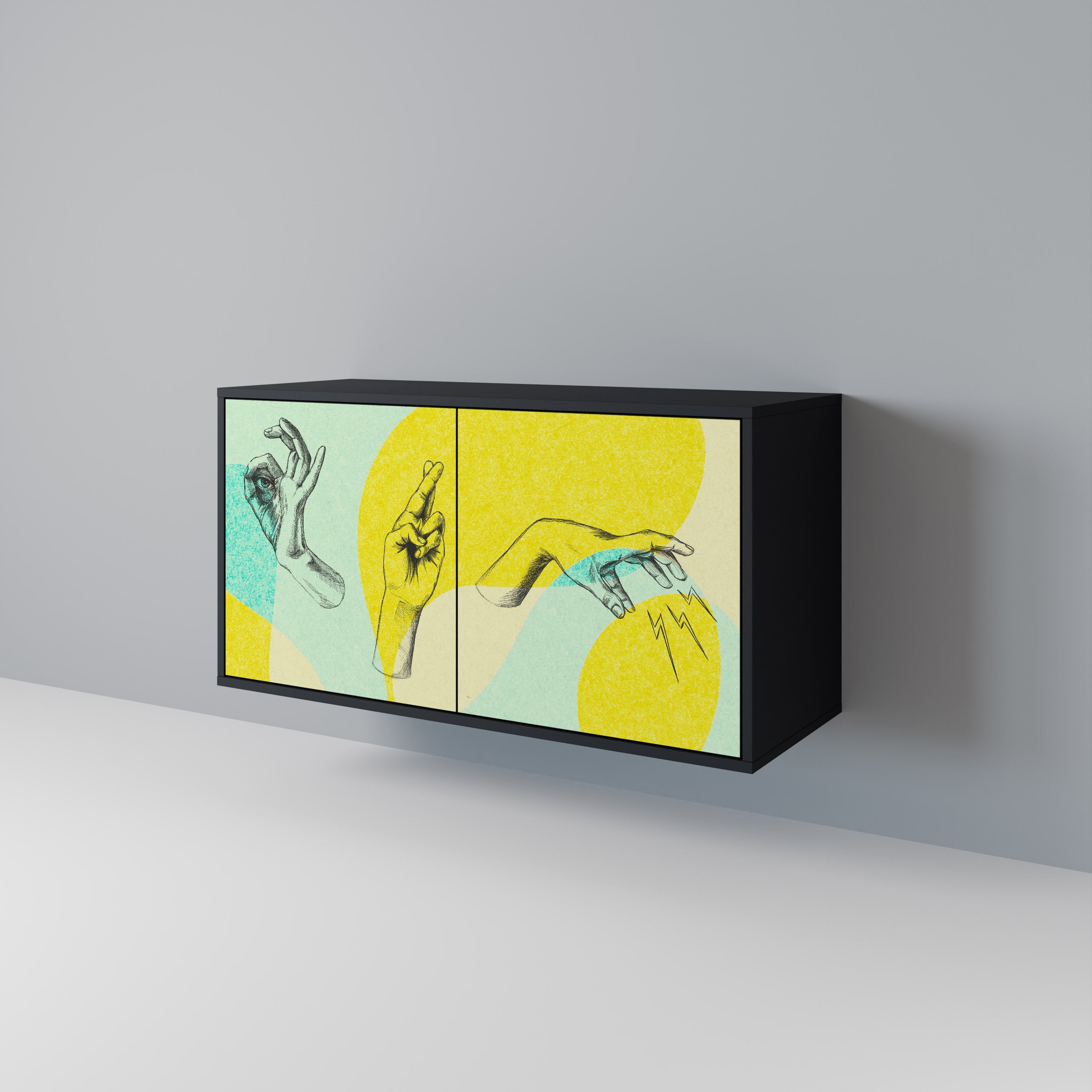 BODY LANGUAGE 2-Door Sideboard in Black Finish