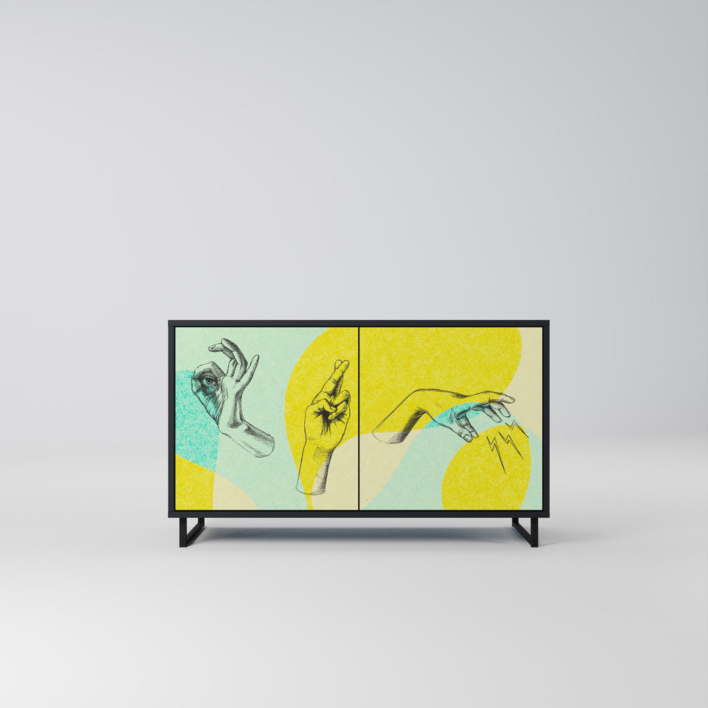 BODY LANGUAGE 2-Door Sideboard in Black Finish