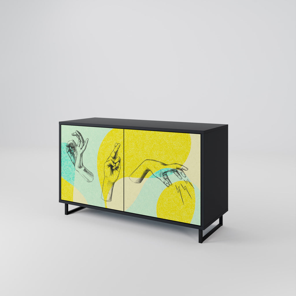 BODY LANGUAGE 2-Door Sideboard in Black Finish