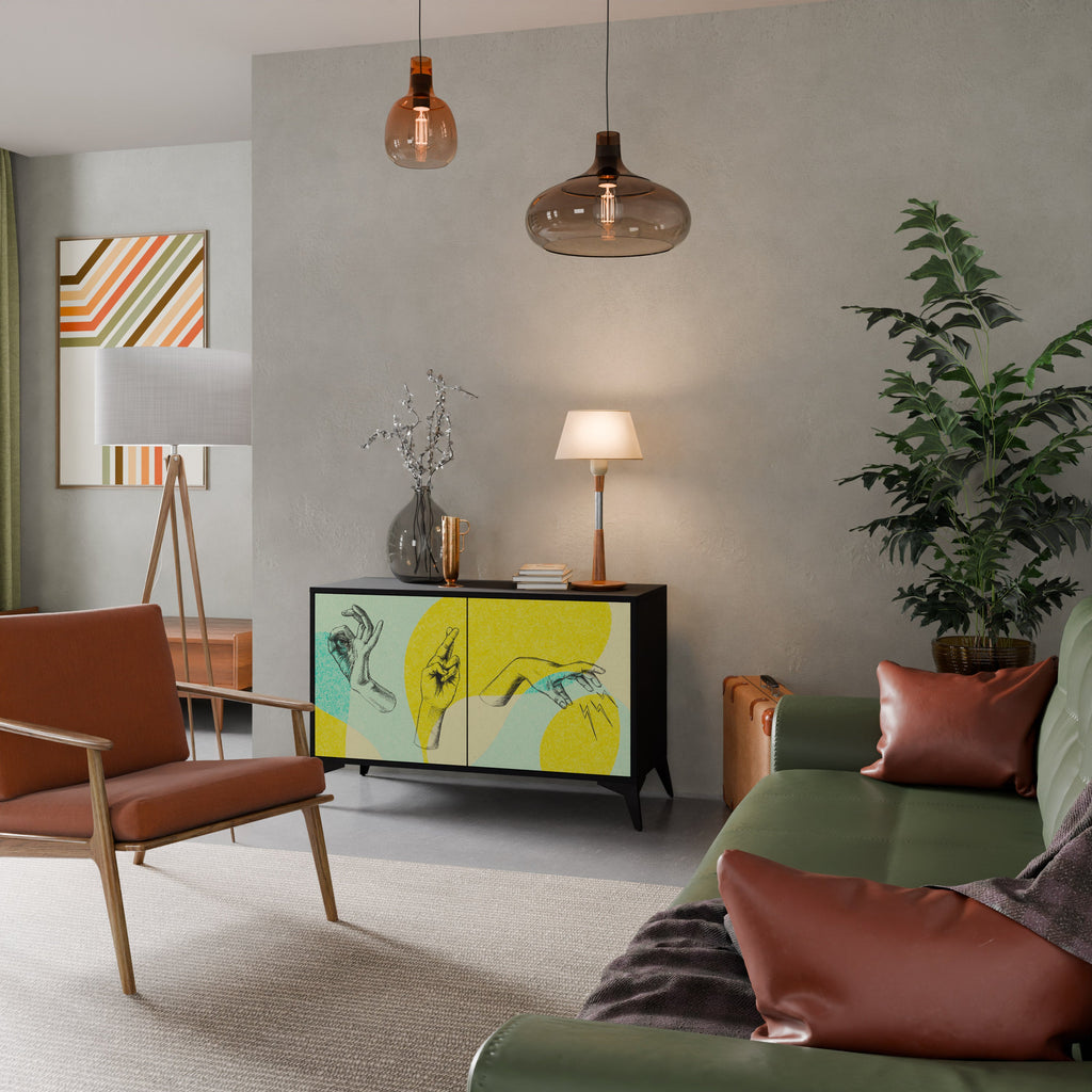 BODY LANGUAGE 2-Door Sideboard in Black Finish