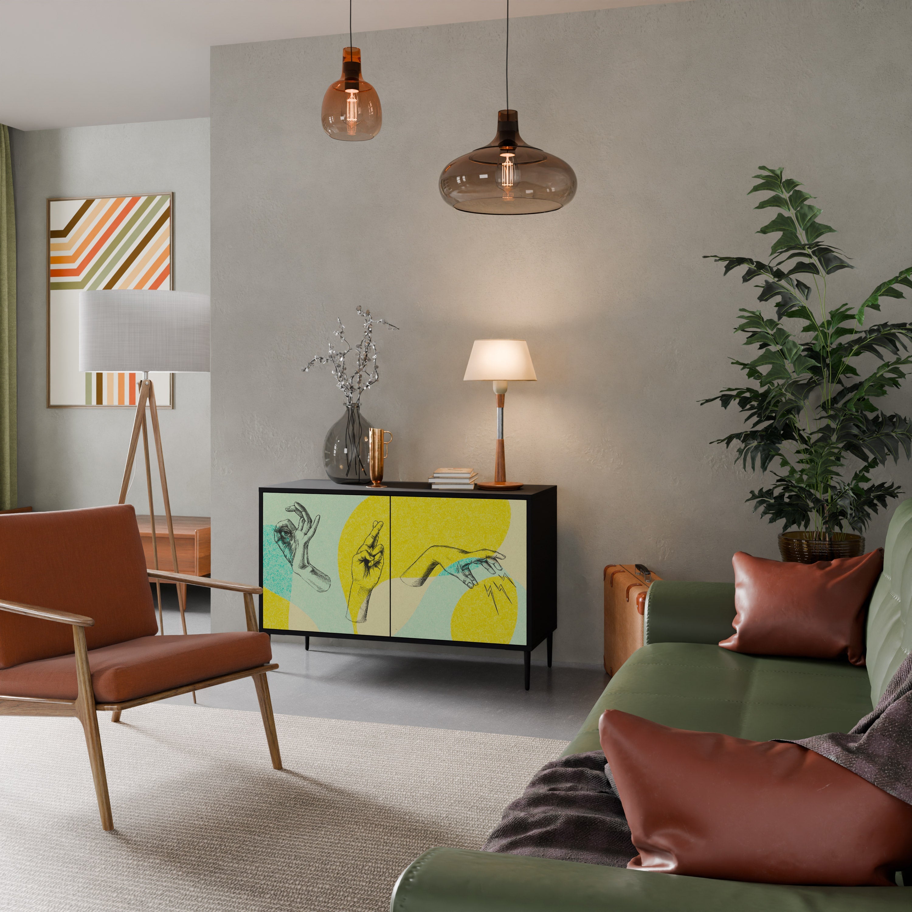 BODY LANGUAGE 2-Door Sideboard in Black Finish