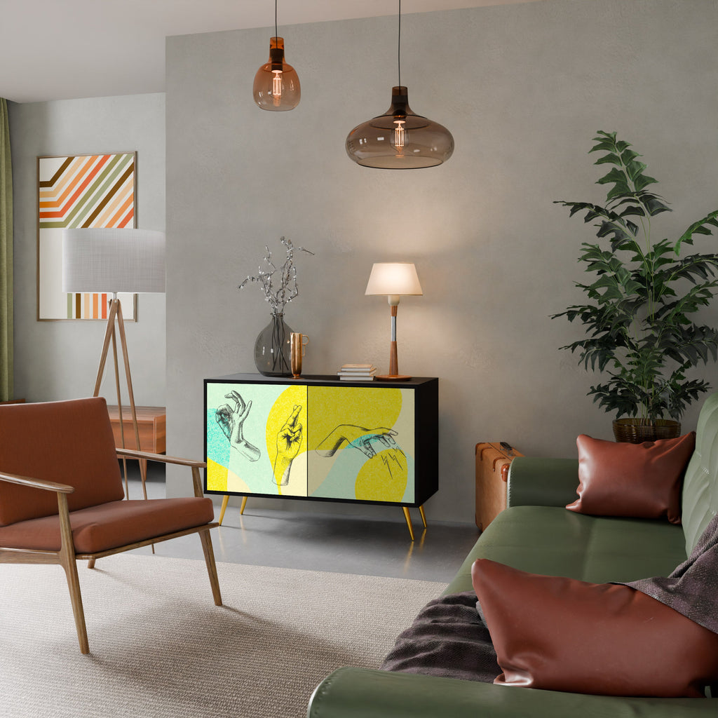 BODY LANGUAGE 2-Door Sideboard in Black Finish