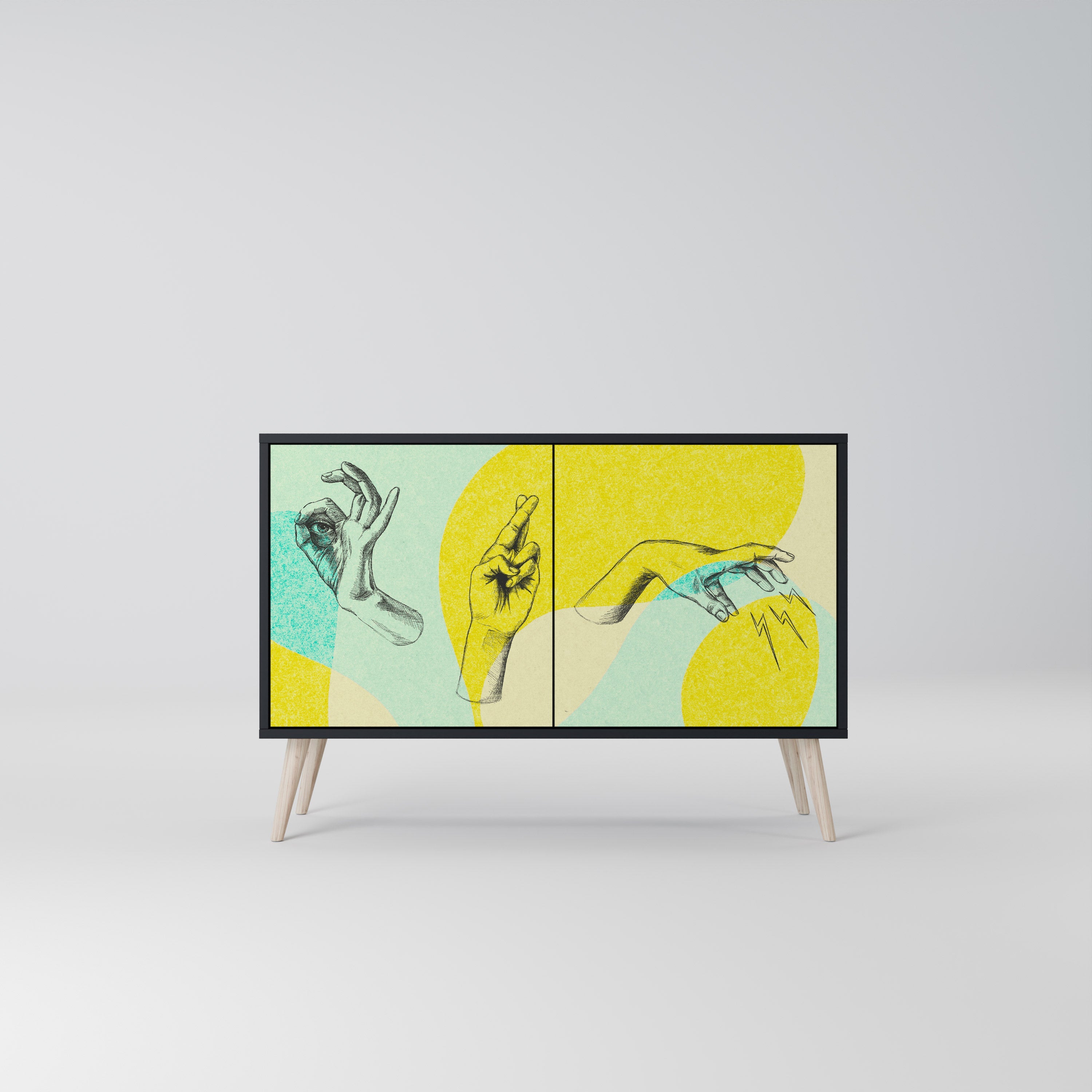 BODY LANGUAGE 2-Door Sideboard in Black Finish