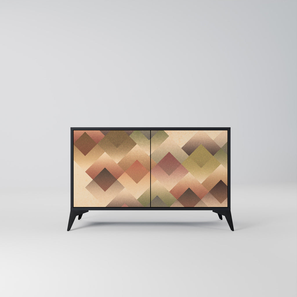GEOMETRIC FUSION 2-Door Sideboard in Black Finish