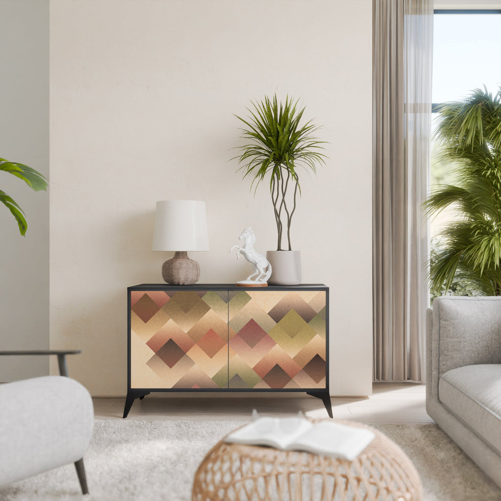 GEOMETRIC FUSION 2-Door Sideboard in Black Finish