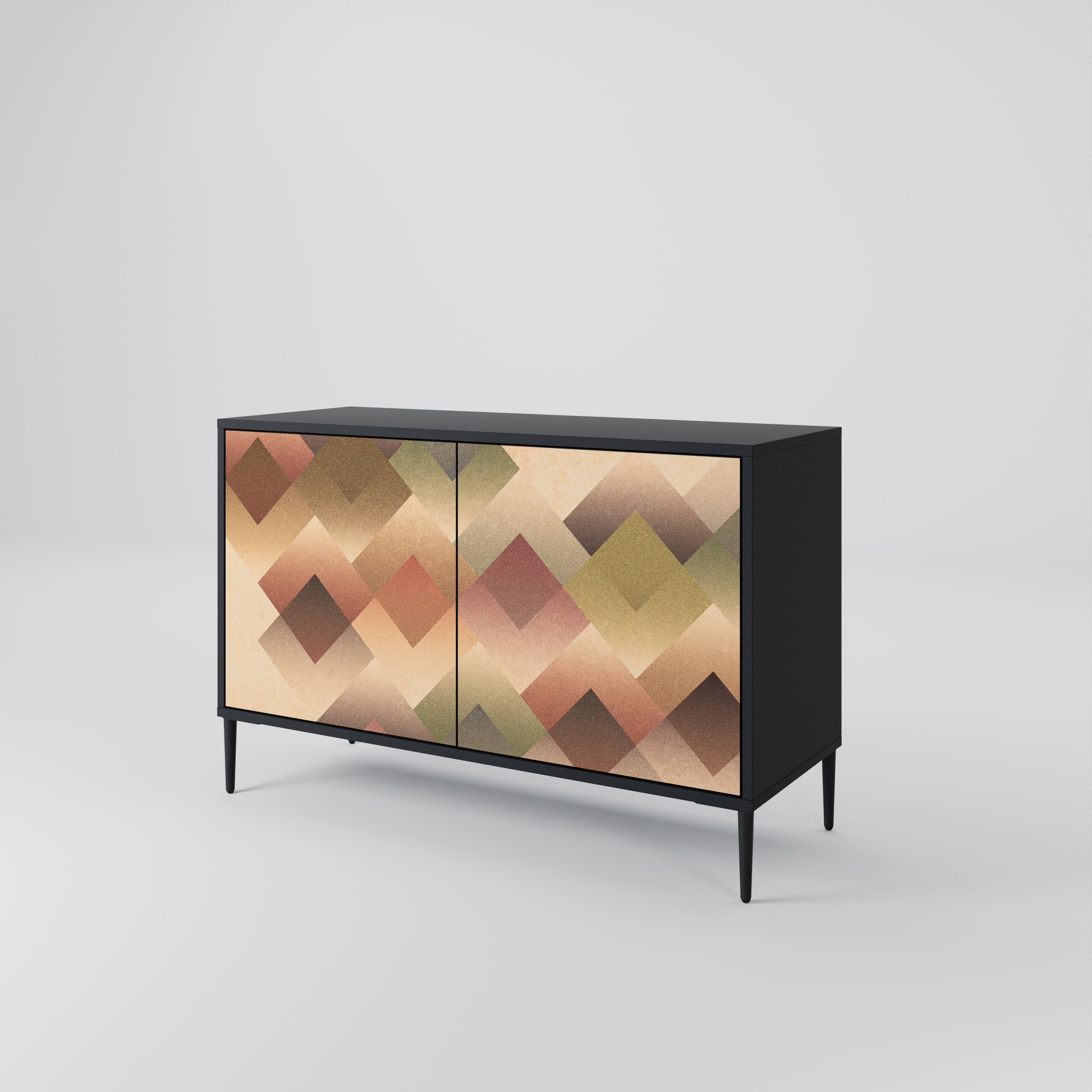 GEOMETRIC FUSION 2-Door Sideboard in Black Finish