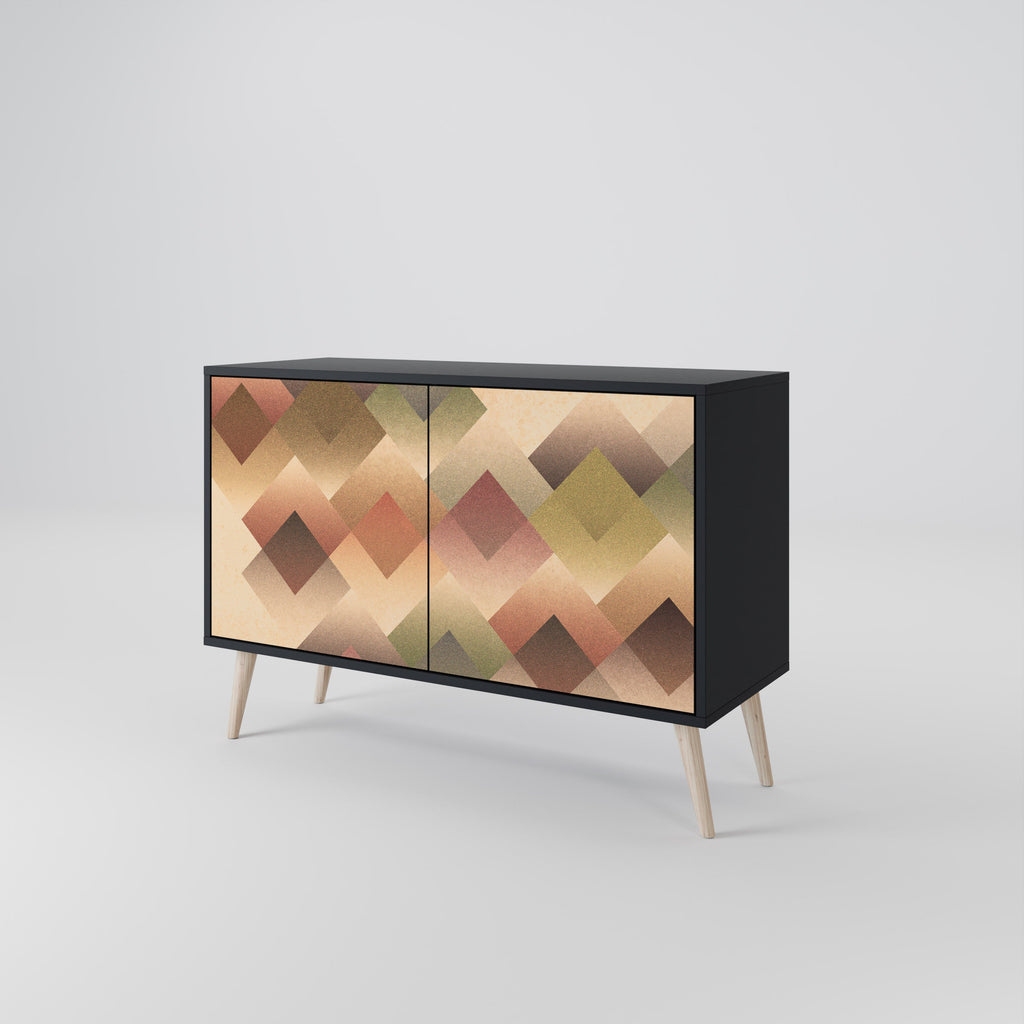 GEOMETRIC FUSION 2-Door Sideboard in Black Finish