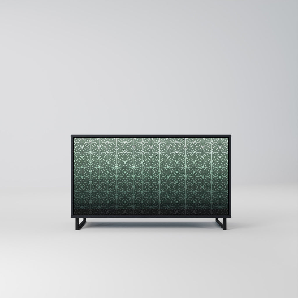 ORNAMENTAL GLIMMER 2-Door Sideboard in Black Finish