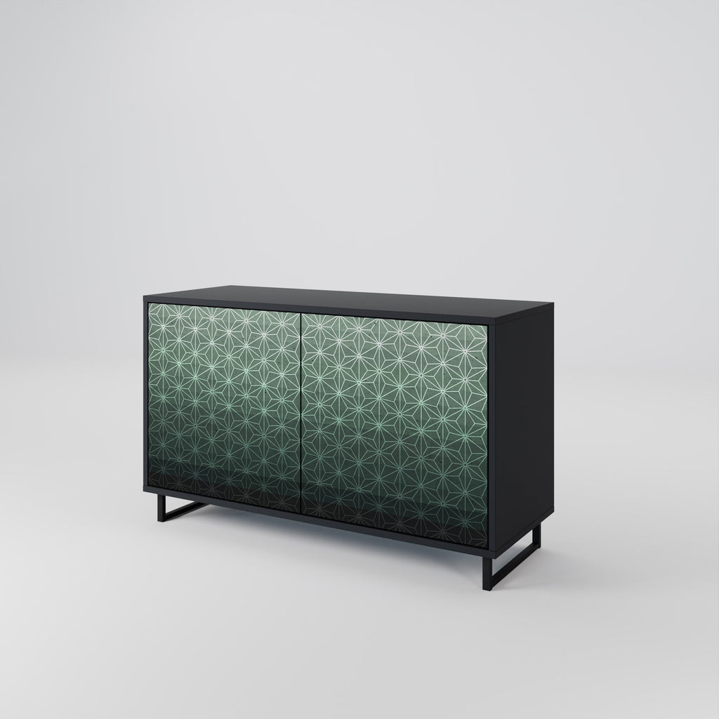ORNAMENTAL GLIMMER 2-Door Sideboard in Black Finish