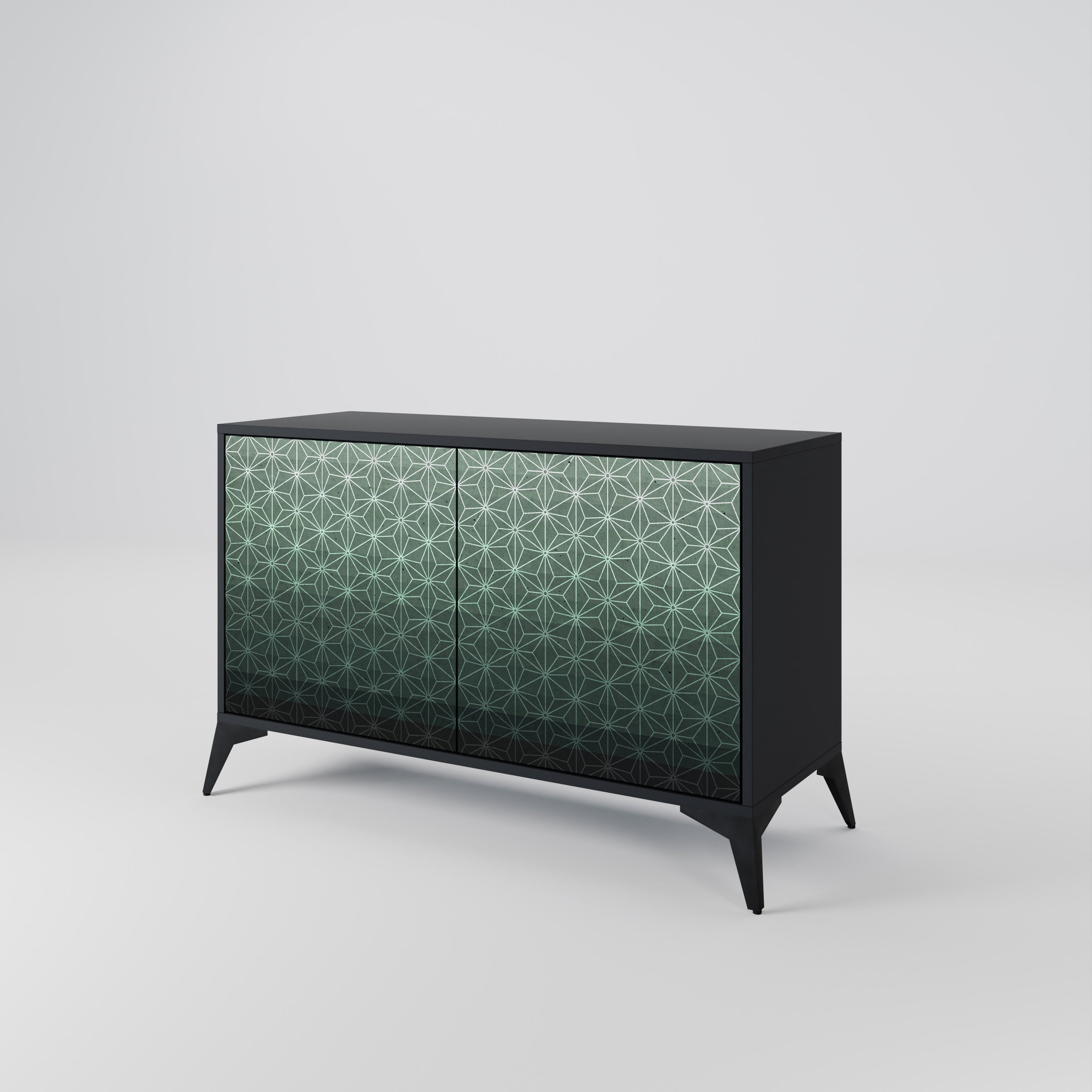 ORNAMENTAL GLIMMER 2-Door Sideboard in Black Finish