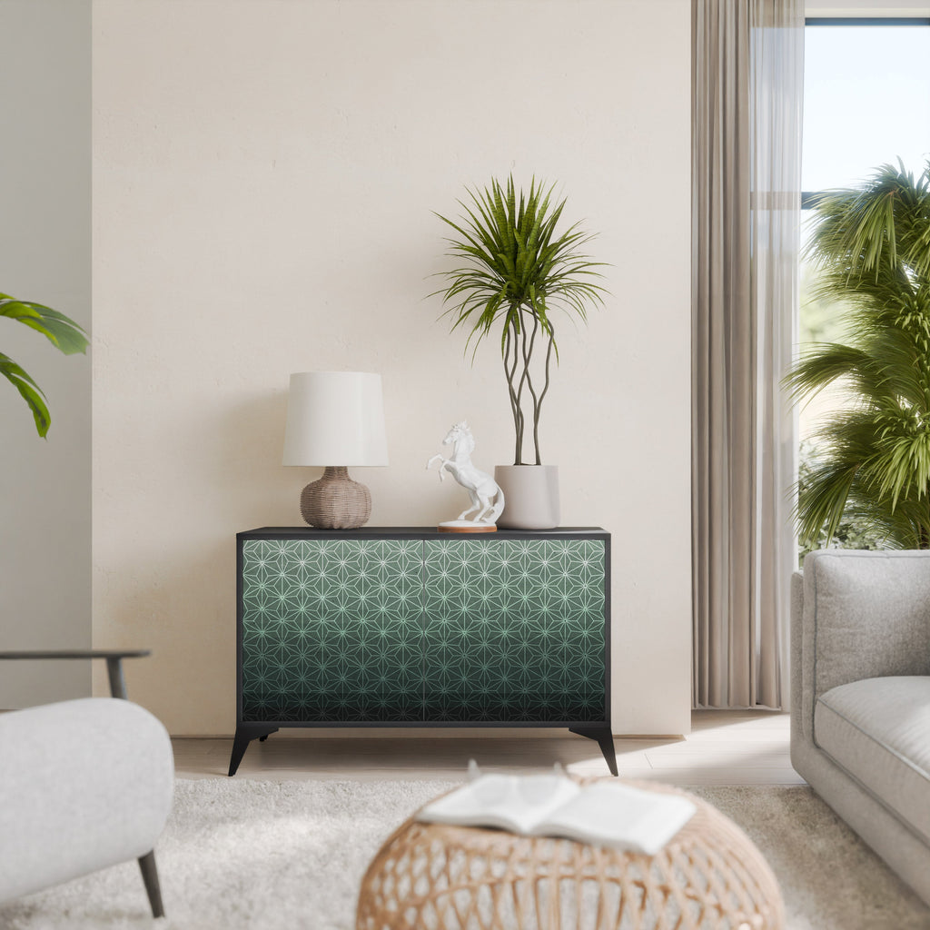 ORNAMENTAL GLIMMER 2-Door Sideboard in Black Finish