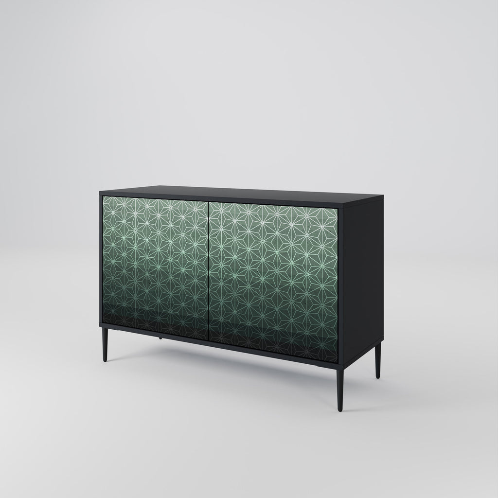 ORNAMENTAL GLIMMER 2-Door Sideboard in Black Finish