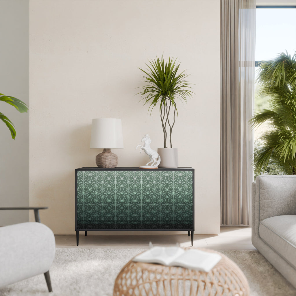 ORNAMENTAL GLIMMER 2-Door Sideboard in Black Finish