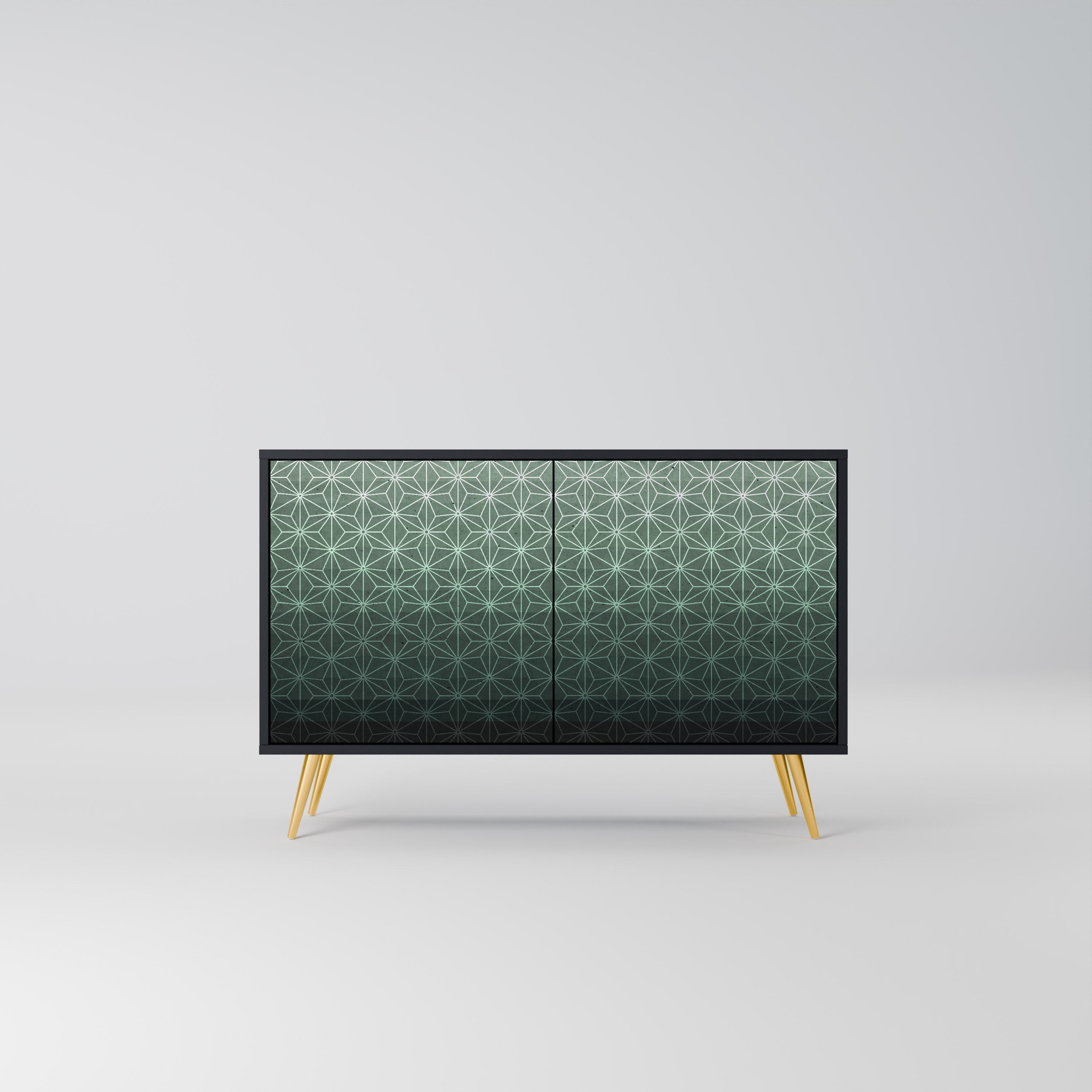 ORNAMENTAL GLIMMER 2-Door Sideboard in Black Finish