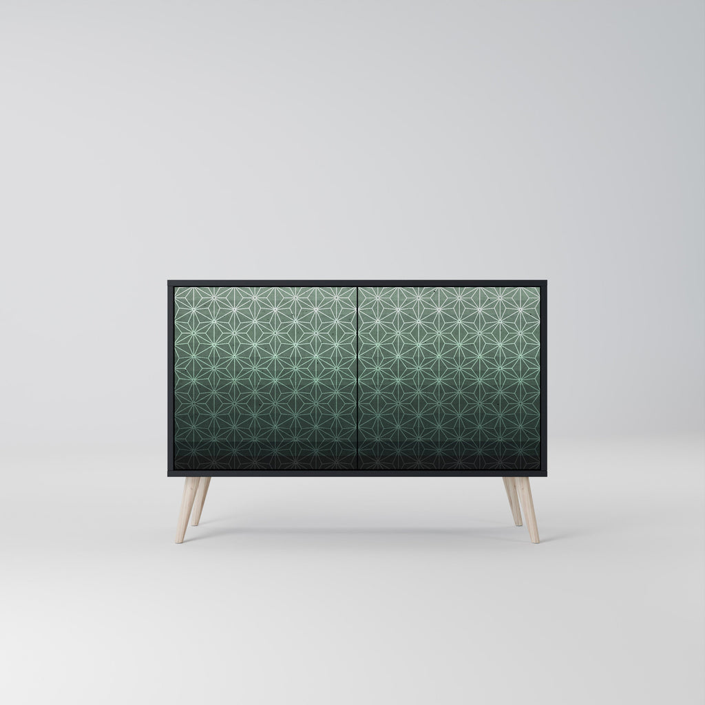 ORNAMENTAL GLIMMER 2-Door Sideboard in Black Finish