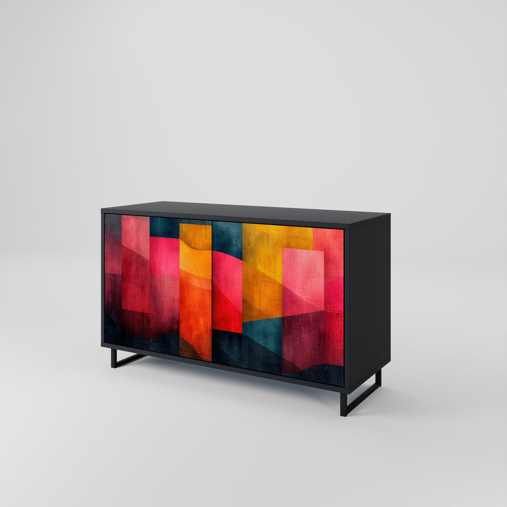 Buffet 2 portes COLORFUL SOUNDS en finition noire