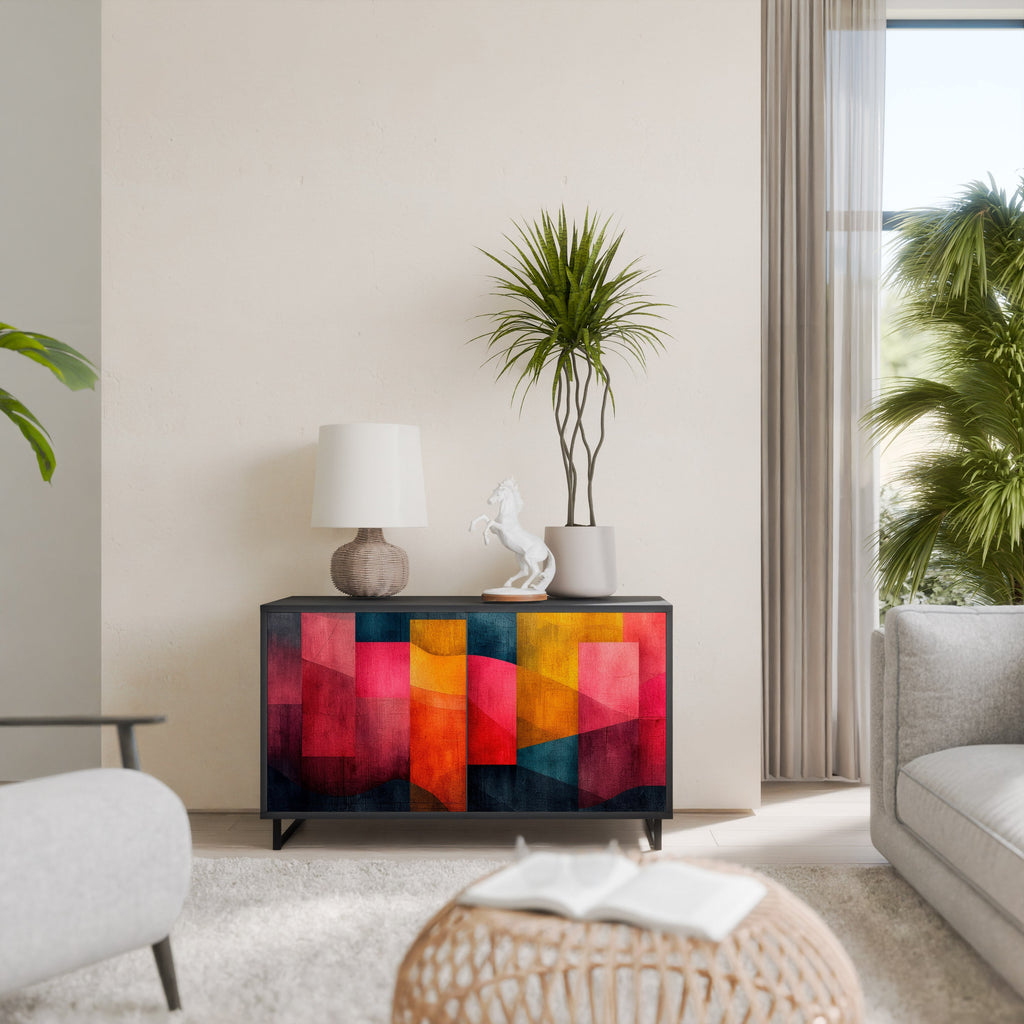 Buffet 2 portes COLORFUL SOUNDS en finition noire