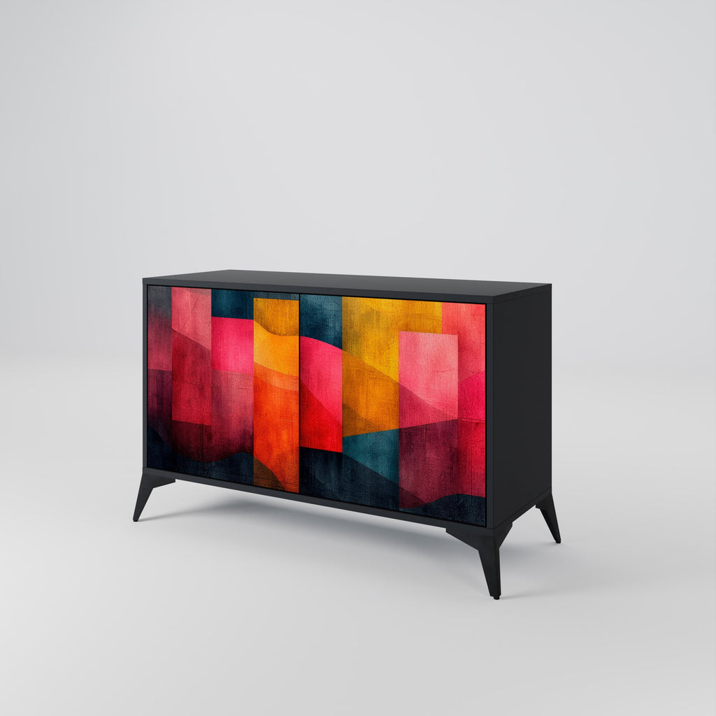 Buffet 2 portes COLORFUL SOUNDS en finition noire