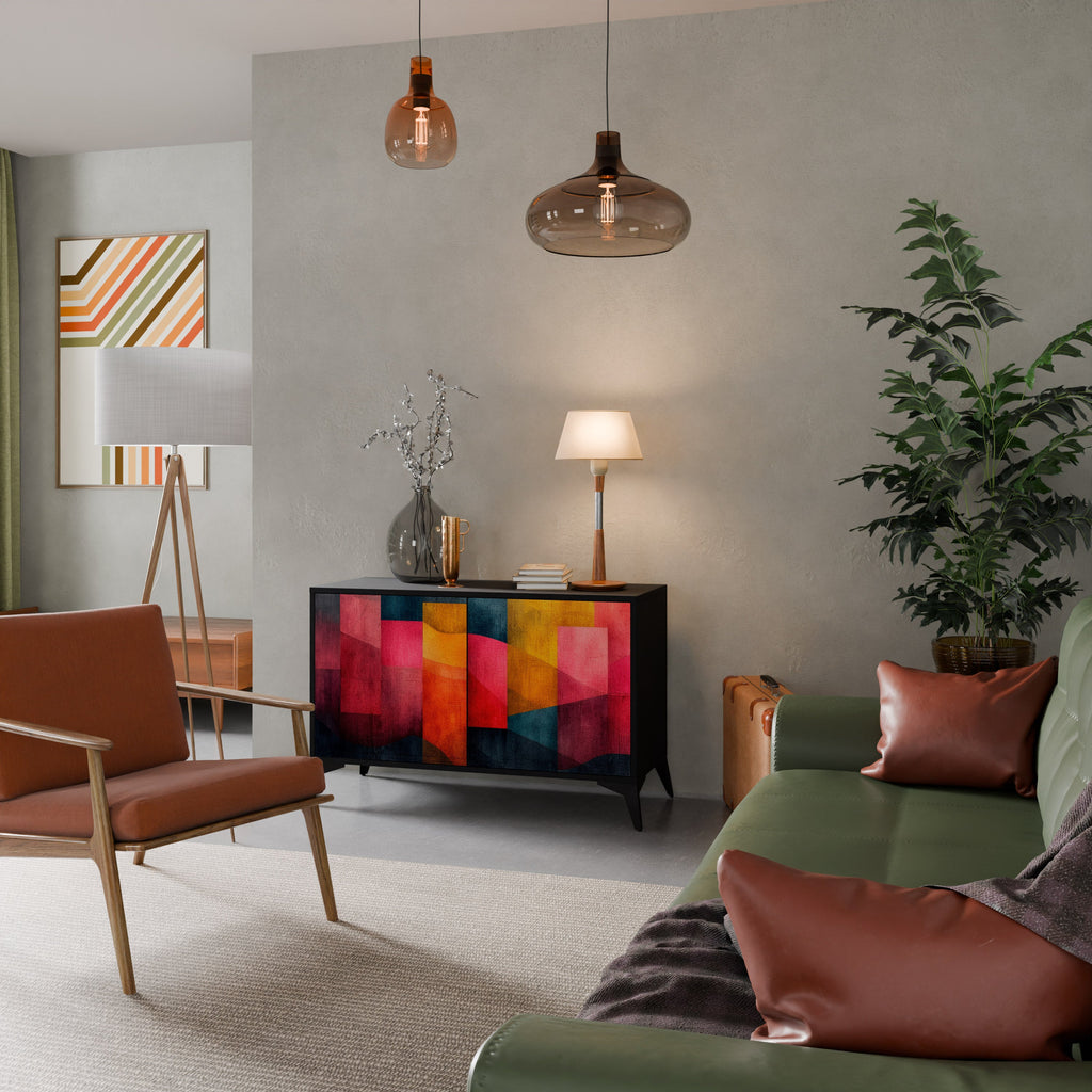 Buffet 2 portes COLORFUL SOUNDS en finition noire