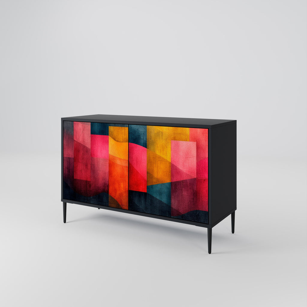 Buffet 2 portes COLORFUL SOUNDS en finition noire