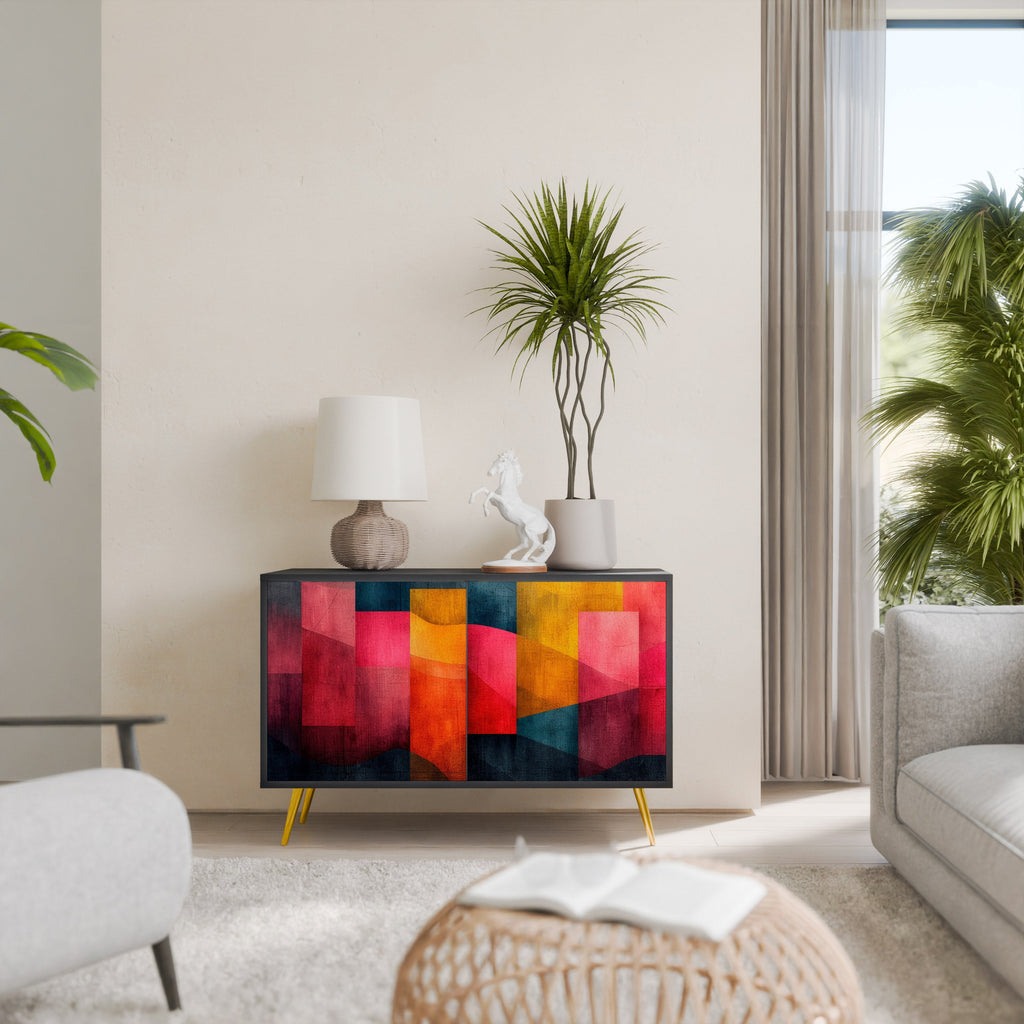 Buffet 2 portes COLORFUL SOUNDS en finition noire