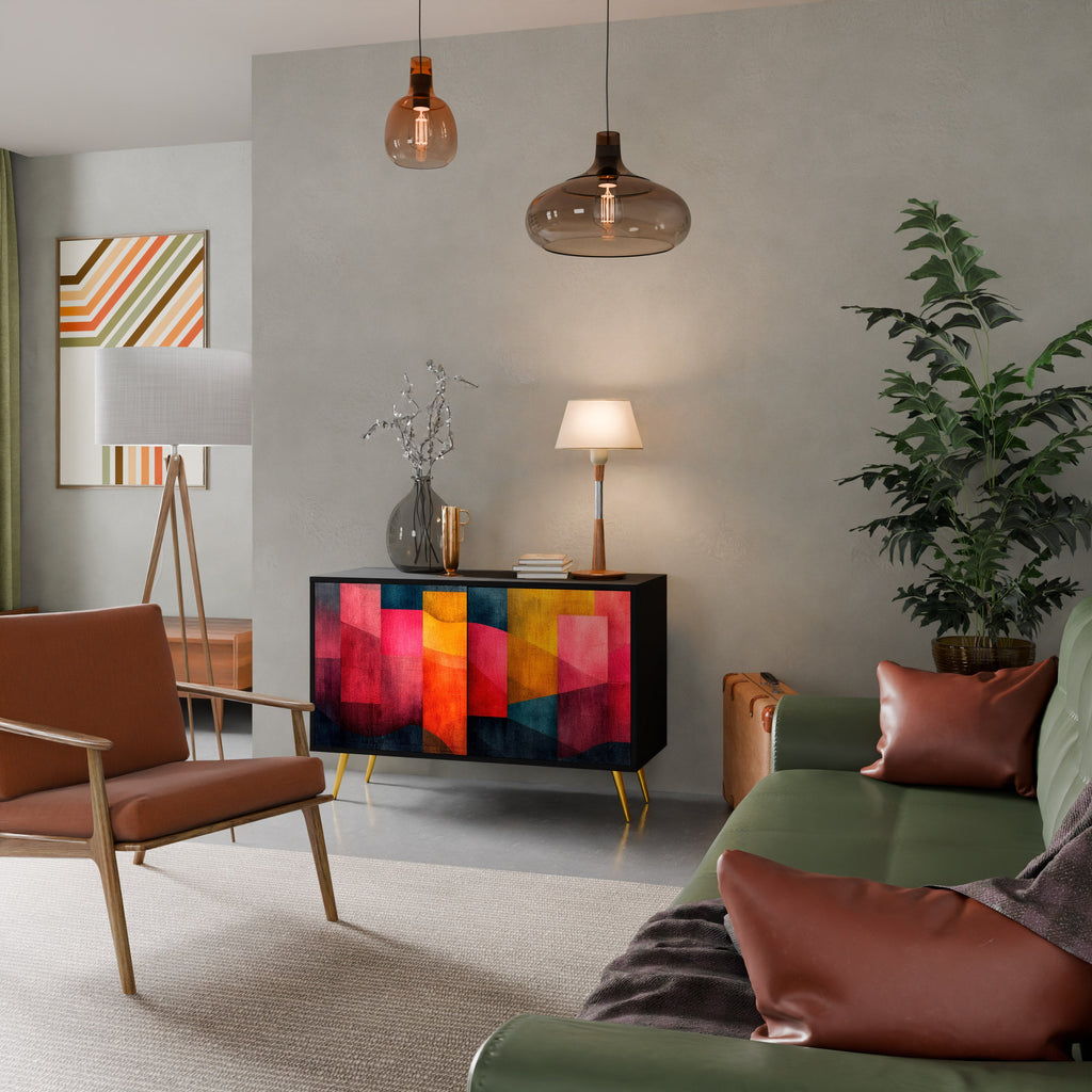 Buffet 2 portes COLORFUL SOUNDS en finition noire