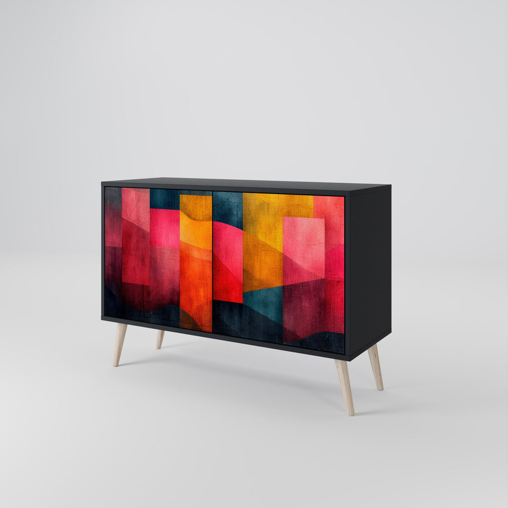 Buffet 2 portes COLORFUL SOUNDS en finition noire