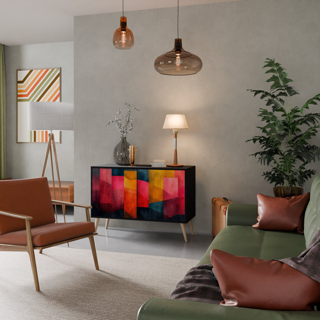 Buffet 2 portes COLORFUL SOUNDS en finition noire