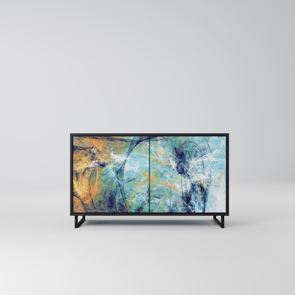 ABSTRACT THOUGHTS 2-Door Sideboard in Black Finish