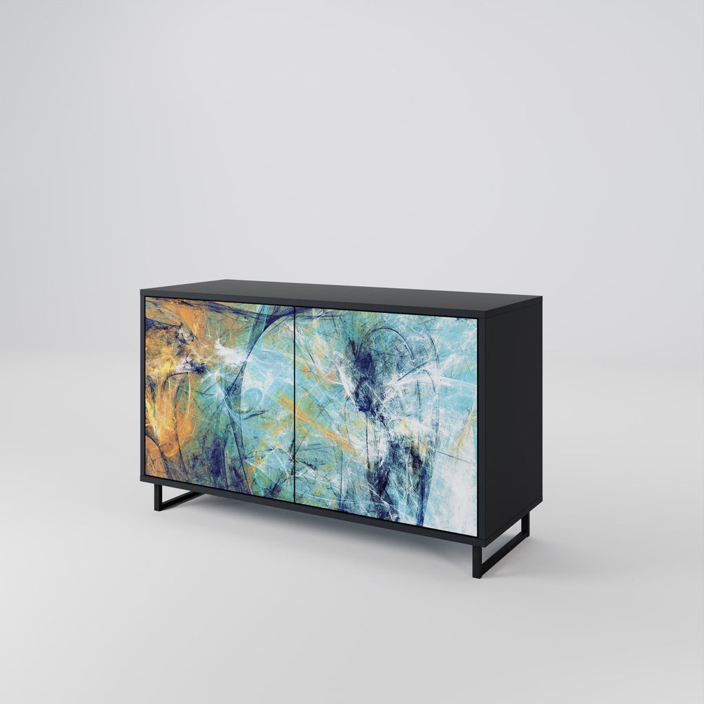 ABSTRACT THOUGHTS 2-Door Sideboard in Black Finish