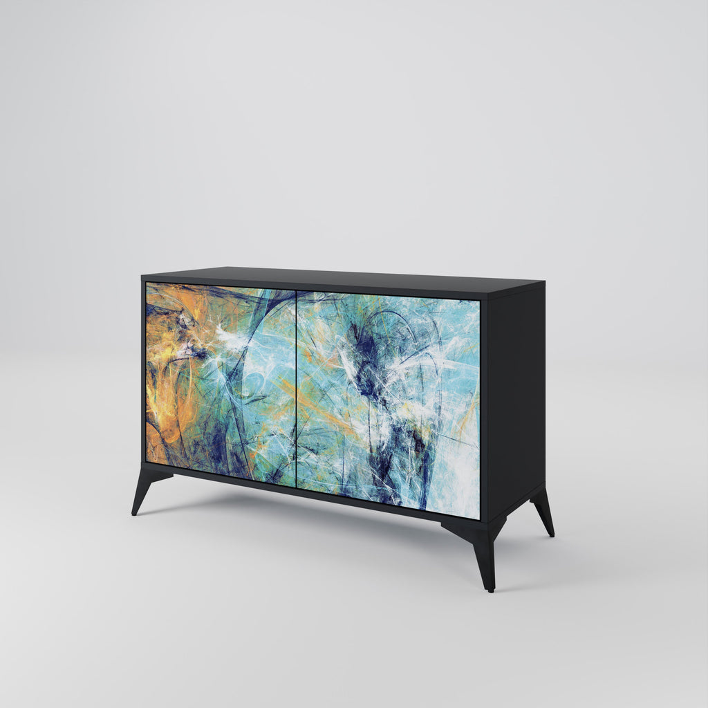 ABSTRACT THOUGHTS 2-Door Sideboard in Black Finish