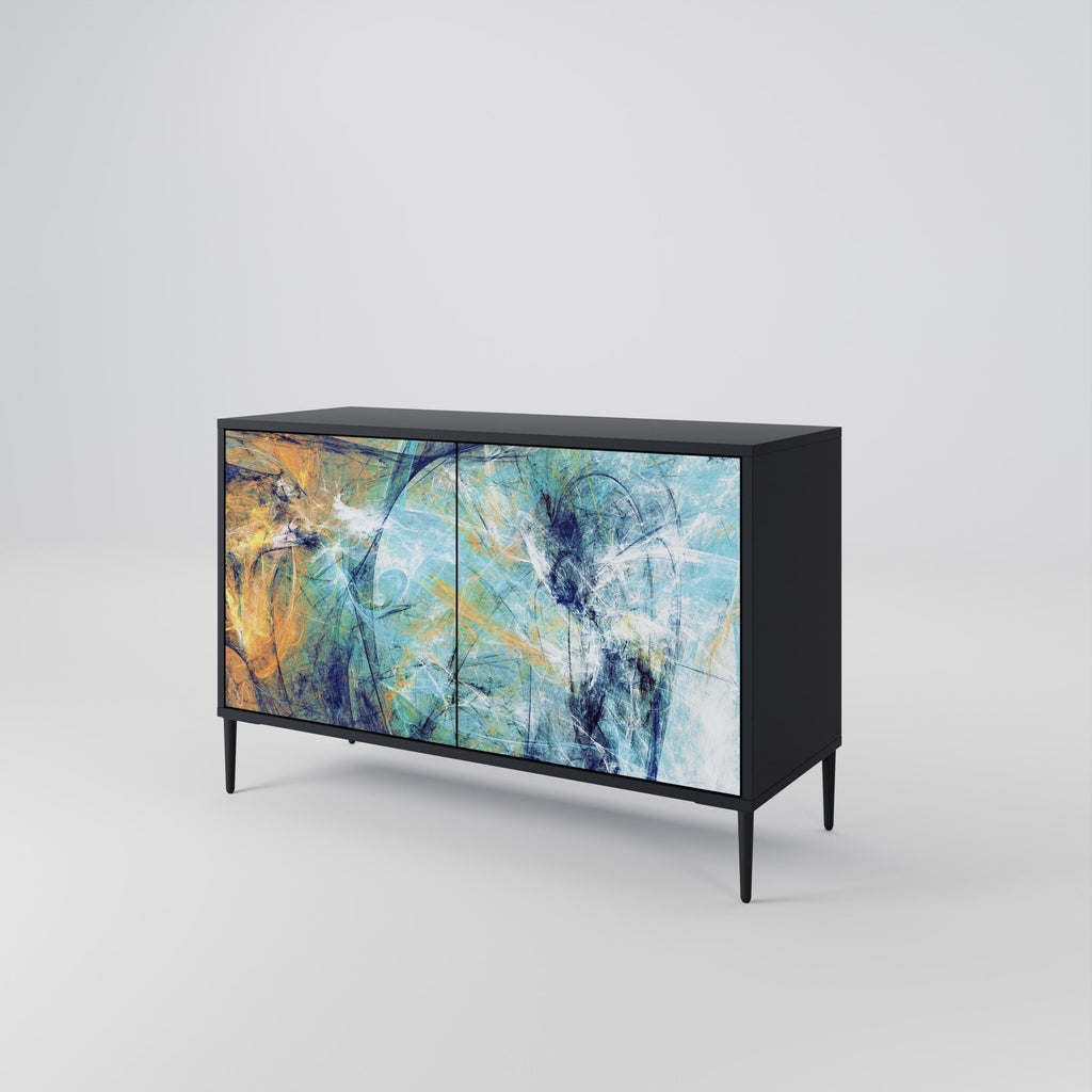 ABSTRACT THOUGHTS 2-Door Sideboard in Black Finish