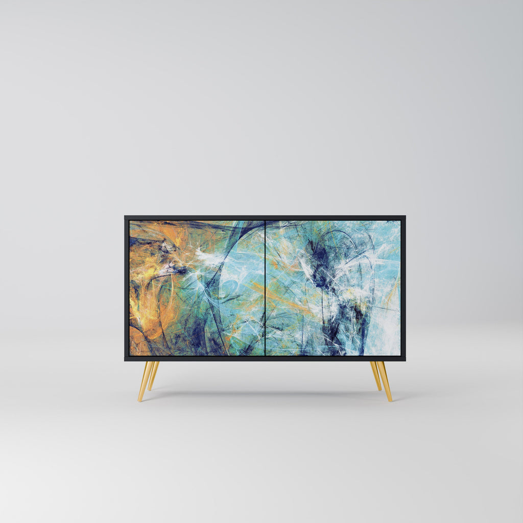 ABSTRACT THOUGHTS 2-Door Sideboard in Black Finish