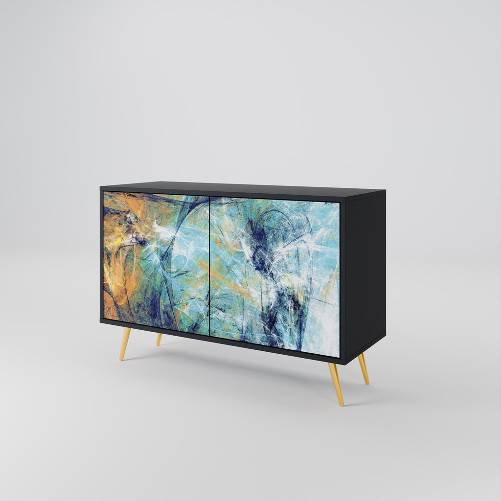 ABSTRACT THOUGHTS 2-Door Sideboard in Black Finish